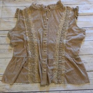 Free People Lace Sleeveless Top